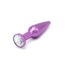 Aluminum Buttplug Met Kristal - Paars-Erotiekvoordeel.nl
