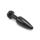 Aluminum Buttplug Met Kristal - Zwart-Erotiekvoordeel.nl