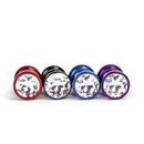 Aluminum Geribbelde Buttplug Met Kristal - Blauw-Erotiekvoordeel.nl