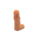 Kiotos Monstar 08 - Penis Sleeve - Penisverlenging - Met Ball Stretcher Opening - Diameter Ø 50 mm - Siliconen - Beige-Erotiekvoordeel.nl