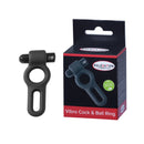 Malesation - Vibro Cock & Ball Ring - Vibrerende penis en testikelring - Siliconen - Zwart-Erotiekvoordeel.nl