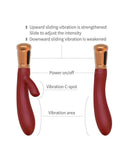 Viotec - Mina - Tarzan Vibrator - Rabbit Vibrator - Dubbele Stimuatie - Goud en Wijnrood - Luxueus Zacht Siliconen-Erotiekvoordeel.nl