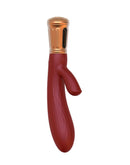 Viotec - Mina - Tarzan Vibrator - Rabbit Vibrator - Dubbele Stimuatie - Goud en Wijnrood - Luxueus Zacht Siliconen-Erotiekvoordeel.nl