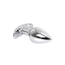 Aluminium buttplug Met Handvat En Sierkristal - Rood