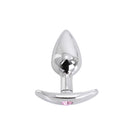 Aluminium buttplug Met Handvat En Sierkristal - Roze