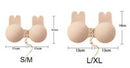 Bunny Plak BH met Veter | Zelfklevende beha | 2 Paar | Zwart en beige | Lift en Push-up | Cup A B C-Erotiekvoordeel.nl