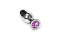 Buttplug RVS Met Roze Kristal - Small