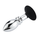 Buttplug Aluminium Met bal En ribbels En Zuignap-Erotiekvoordeel.nl