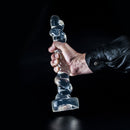 Dark Crystal - Extra Grote Geribbelde Anaal Dildo 33 x 5 cm - Transparant