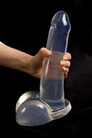 Dinoo - Dildo Diceratops 29 x 6 cm - Transparant