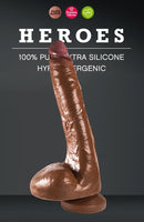 Heroes - No. 13 - Dildo Met Zuignap - 23 x 4,5 cm - Bruin-Erotiekvoordeel.nl