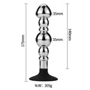 Kiotos - Buttplug Aluminium Met Diverse Ballen - Siliconen Zuignap-Erotiekvoordeel.nl