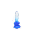 Kiotos Cox Color - Gekleurde Dildo 01 - 15,5 x 3 cm - Transparant/Blauw-Erotiekvoordeel.nl
