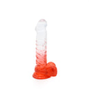 Kiotos Cox Color - Gekleurde Dildo 04 - 22,5 x 4 cm - Transparant/Rood-Erotiekvoordeel.nl