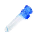 Kiotos Cox Color - Gekleurde Dildo 06 - 22,5 x 4,2 cm -Transparant/Blauw-Erotiekvoordeel.nl