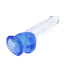 Kiotos Cox Color - Gekleurde Dildo 06 - 22,5 x 4,2 cm -Transparant/Blauw-Erotiekvoordeel.nl