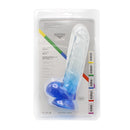 Kiotos Cox Color - Gekleurde Dildo 06 - 22,5 x 4,2 cm -Transparant/Blauw-Erotiekvoordeel.nl