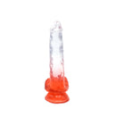 Kiotos Cox Color - Gekleurde Dildo 06 - 22,5 x 4,2 cm - Transparant/Rood-Erotiekvoordeel.nl