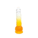 Kiotos Cox Color - Gekleurde Dildo 08 - 18,5 x 4 cm - Transparant/Geel-Erotiekvoordeel.nl
