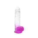 Kiotos Cox Color - Gekleurde Dildo 08 - 18,5 x 4 cm - Transparant/Paars-Erotiekvoordeel.nl