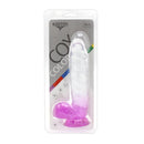 Kiotos Cox Color - Gekleurde Dildo 08 - 18,5 x 4 cm - Transparant/Paars-Erotiekvoordeel.nl