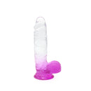 Kiotos Cox Color - Gekleurde Dildo 08 - 18,5 x 4 cm - Transparant/Paars-Erotiekvoordeel.nl