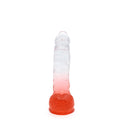 Kiotos Cox Color - Gekleurde Dildo 09 - 21,5 x 4,3 cm - Transparant/Rood-Erotiekvoordeel.nl
