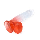 Kiotos Cox Color - Gekleurde Dildo 09 - 21,5 x 4,3 cm - Transparant/Rood-Erotiekvoordeel.nl