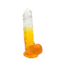 Kiotos Cox Color - Gekleurde Dildo 10 - 25 x 5,5 cm - Transparant/Geel-Erotiekvoordeel.nl