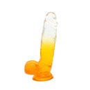 Kiotos Cox Color - Gekleurde Dildo 10 - 25 x 5,5 cm - Transparant/Geel-Erotiekvoordeel.nl