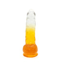Kiotos Cox Color - Gekleurde Dildo 10 - 25 x 5,5 cm - Transparant/Geel-Erotiekvoordeel.nl