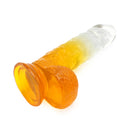 Kiotos Cox Color - Gekleurde Dildo 10 - 25 x 5,5 cm - Transparant/Geel-Erotiekvoordeel.nl