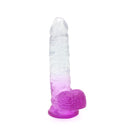 Kiotos Cox Color - Gekleurde Dildo 10 - 25 x 5,5 cm - Transparant/Paars-Erotiekvoordeel.nl