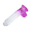 Kiotos Cox Color - Gekleurde Dildo 10 - 25 x 5,5 cm - Transparant/Paars-Erotiekvoordeel.nl