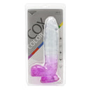 Kiotos Cox Color - Gekleurde Dildo 10 - 25 x 5,5 cm - Transparant/Paars-Erotiekvoordeel.nl