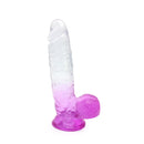 Kiotos Cox Color - Gekleurde Dildo 10 - 25 x 5,5 cm - Transparant/Paars-Erotiekvoordeel.nl