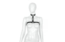 Kiotos Deluxe - Collar de cuero negro de lujo con correas de pecho - Para las mujeres - Ajustable