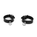 Kiotos Leather - Polsboeien Leder met Kleine O-ring - Zwart-Erotiekvoordeel.nl