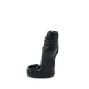 Kiotos Monstar 05 - Penis Sleeve - Penisverlenging - Met Ball Stretcher Opening - Diameter Ø 50 mm - Siliconen - Zwart-Erotiekvoordeel.nl