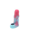 Kiotos Monstar 07 - Penis Sleeve - Penisverlenging - Met Ball Stretcher Opening - Diameter Ø 50 mm - Siliconen - Roze Blauw-Erotiekvoordeel.nl