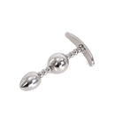 Kiotos Steel - Anaal Plug Met Twee Ronde Ballen En Rood siersteentje.-Erotiekvoordeel.nl