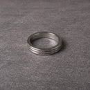 Kiotos Steel - Cockring Met Groeven RVS - 10 mm breed-Erotiekvoordeel.nl