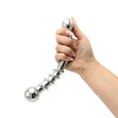 Kiotos Steel - Curve Steel Dildo Twisted - Gebogen Dildo - RVS-Erotiekvoordeel.nl