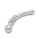 Kiotos Steel - Curve Steel Dildo Twisted - Gebogen Dildo - RVS-Erotiekvoordeel.nl