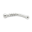 Kiotos Steel - Curve Steel Dildo Twisted - Gebogen Dildo - RVS-Erotiekvoordeel.nl