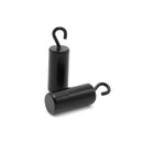 Kiotos Steel - Tepelklemmen - Croc Tepelklemmen 2 x 100g met Haakgewichten- RVS - Zwart-Erotiekvoordeel.nl