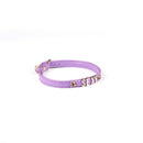 Liebe Seele - Smalle Collar Met Gouden Letters - Sexy - Italiaans Kwaliteitsleder - Lila-Erotiekvoordeel.nl