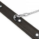 Liebe Seele - Wild Gent Bruine Leren Halsband Met voering Van imitatiebont En Metalen Riem - exclusief En Luxe ontwerp-Erotiekvoordeel.nl