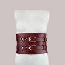 Liebe Seele - Wine Red Luxe En Exclusieve Lederen Taille Bondagecorset - Corsetriem - wijnrood-Erotiekvoordeel.nl