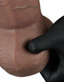 LoveToy - Dildo - Dubbellaagse Siliconen Dildo XXL - Lengte 24.6 cm - Diameter 7 cm - Bruin-Erotiekvoordeel.nl